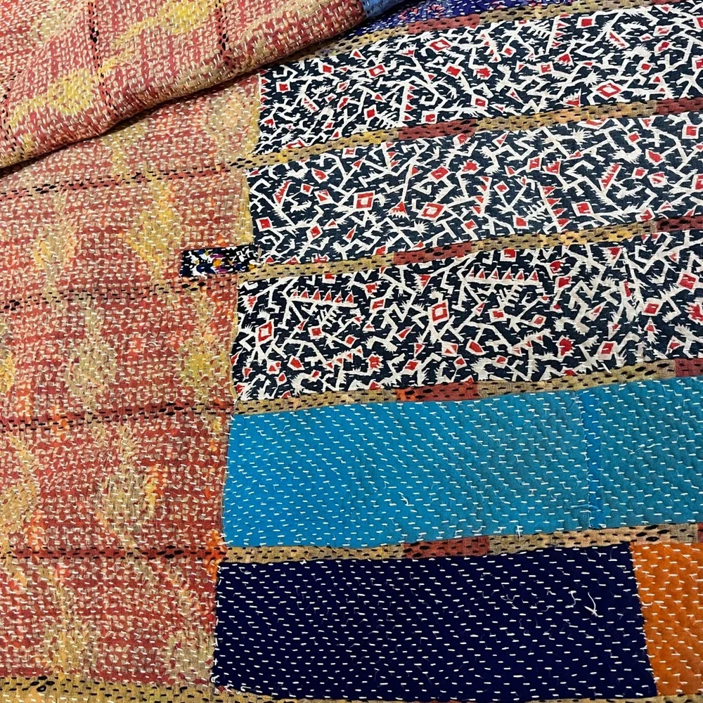 Kantha Indian Handmade Patchwork Quilt